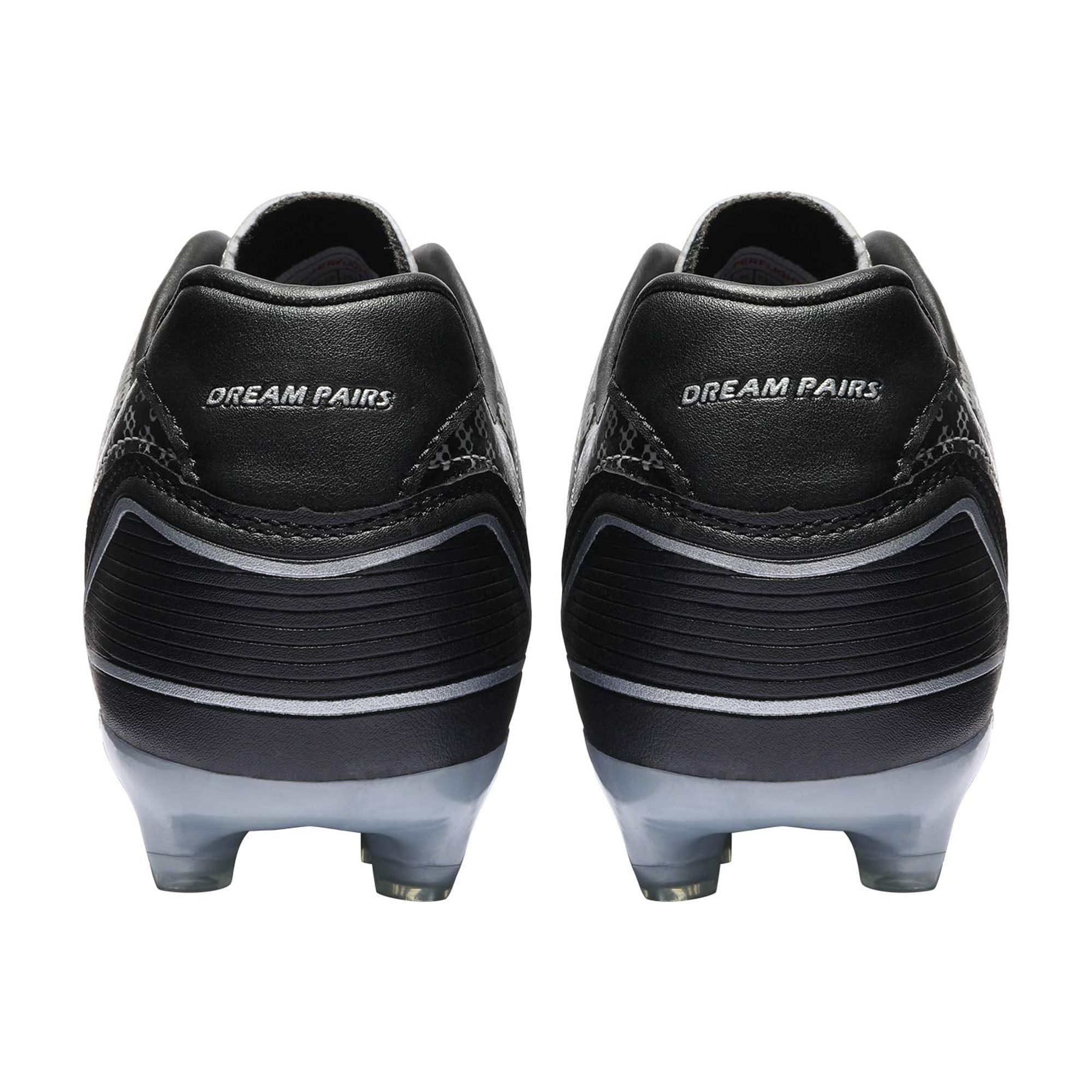 Dream Pairs Men's Soccer Cleats Firm Ground Silver/Black photo 3
