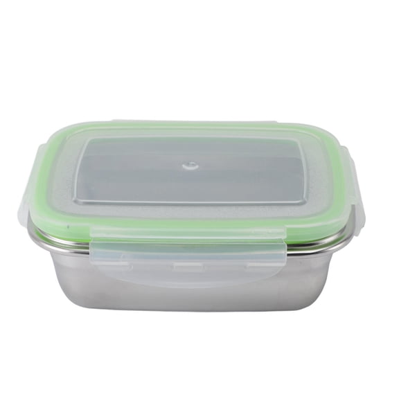 Suodoka 304 Stainless Steel Airtight Food Storage Box 850ml – Durable Refrigerator Organizer for Fruits, Lunches & Snacks