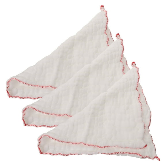 SOPOTUTU Thick Cotton Kitchen Dish Towels White 3-Pack Absorbent Grease Removal Cloths