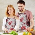 thumbnail image 5 of Pioneer Flower Floral Print Pattern Apron-Garden Aprons for Women with Pockets-Cotton Linen Waterproof Kitchen Cooking Gardening Aprons Adjustable for Kitchen,Cooking,BBQ and Salon 33x27 Inch, 5 of 7