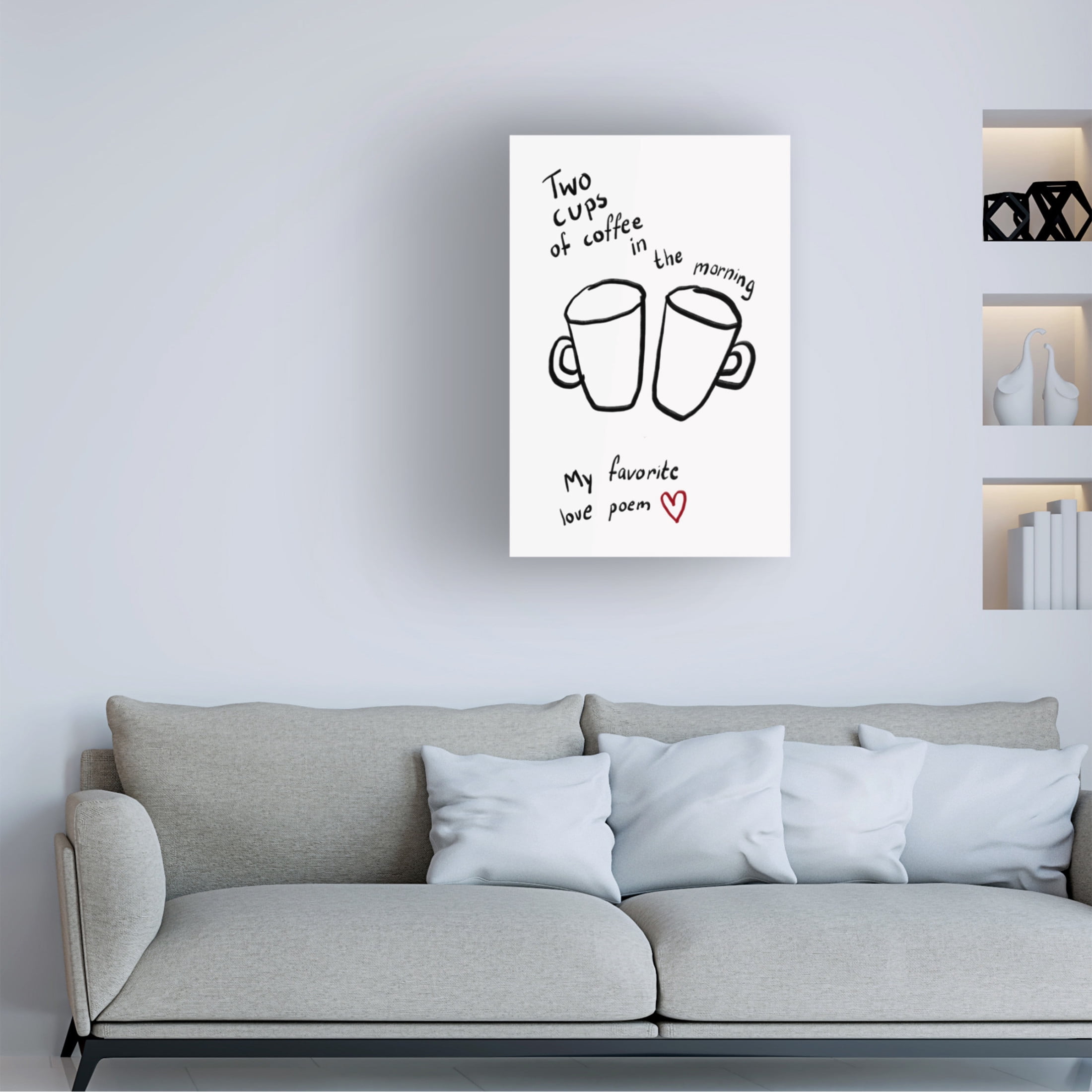 Trademark Fine Art Athene Fritsch Two Cups Canvas Wall Art