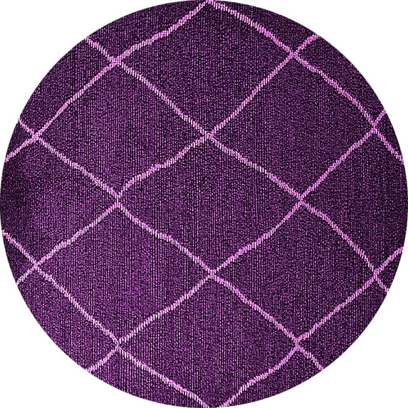 Ahgly Company Indoor Round Oriental Pink Industrial Area Rugs, 3' Round