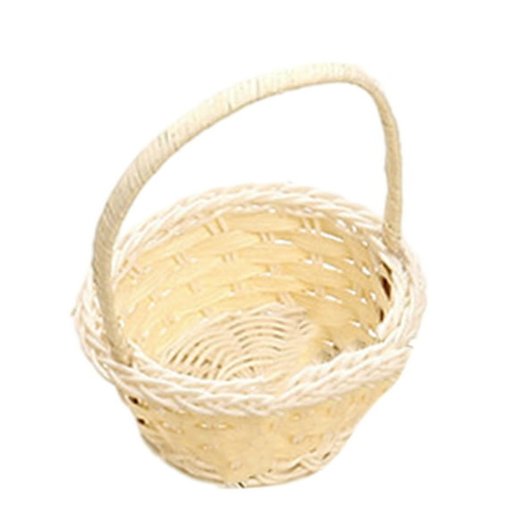 lixuesong Hand Woven Harvest Basket Basket Wicker Flowers Basket with Handle for Home Multi Functional Decorations