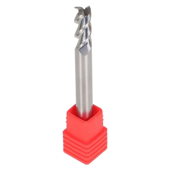 ALL-CARB 1/4 Inch Helix Carbide End Mill 3 Flute 5/8 Inch Length of Cut Fit for Aluminum Cut Non-Ferrous Metal Upcut CNC Spiral Router Bit