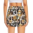thumbnail image 4 of Uemuo Cute Dog Pattern Women's Athletic Shorts High Waisted Running Shorts with Liner Pockets Gym Elastic Workout Shorts-Small, 4 of 9