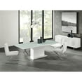 thumbnail image 3 of Casabianca Home Loft Set of 2 Polyurethane Leather Dining Chairs - White, 3 of 6