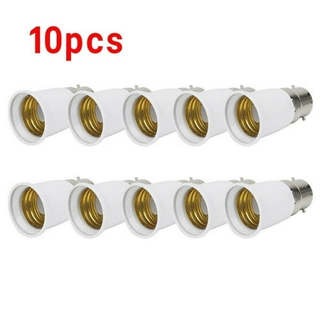 

10Pcs Light Fittings Light Fittings Bayonet turn screw Adapter Converter Conversion lamp holder Lamp Base Light Bulb Cap B22 to E27