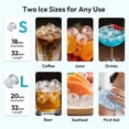 thumbnail image 5 of EUHOMY Countertop Ice Maker, Portable Bullet Ice Maker with 2 Ice Sizes & Self-Cleaning, 26.5 Lbs/24H, GrAy, 5 of 10