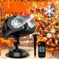 thumbnail image 7 of EUDIDV Christmas Lights New Stage Light White Snowflake Light Remote Controlled Outdoor LED Double Tube Christmas Decorative Projection Light Xmas Decorative Lights, 7 of 7