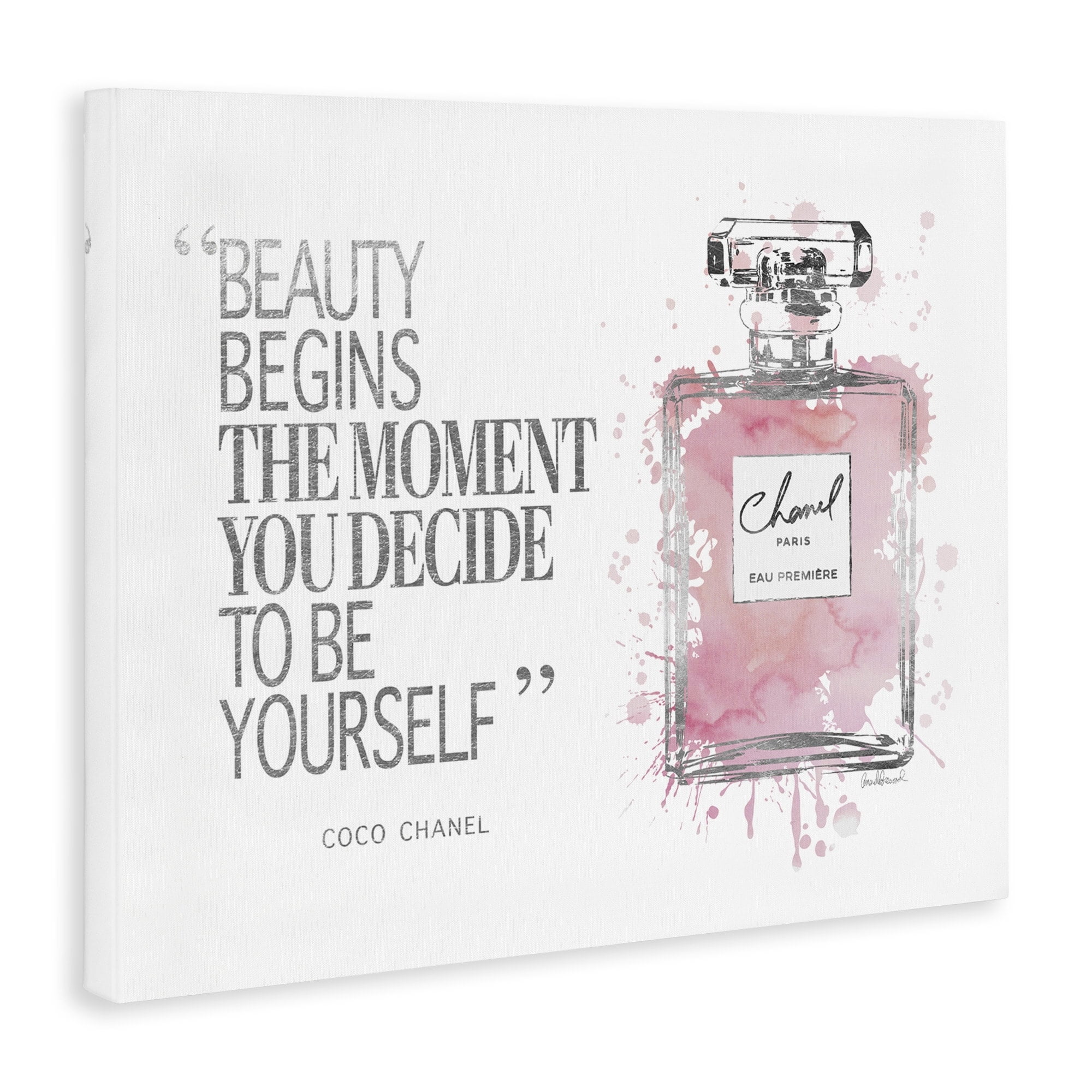 Stupell Beauty Begins Fashion Perfume Canvas Art, 16 x 1.5 x 20