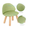 thumbnail image 2 of Oumilen Upholstered Kids Indoor Accent Chair with Wooden Legs, Green, 2 of 6