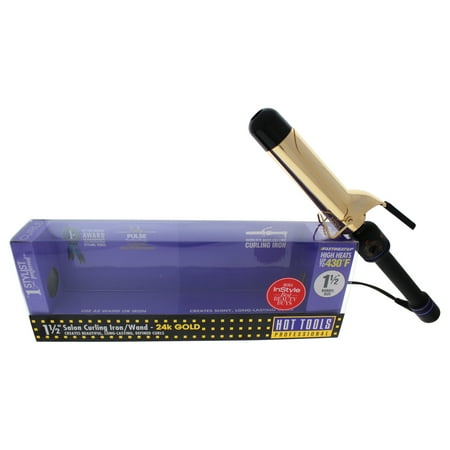 Hot Tools 1.5 Spring - Professional Salon Curling Iron - Model # 1102CN - Gold/Black Hot Tools 1.5 Inch Curling Iron