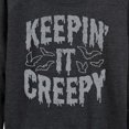 thumbnail image 3 of Instant Message - Keepin It Creepy - Women's Lightweight French Terry Long Sleeve Shirt, 3 of 6