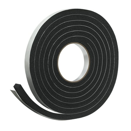 Frost King Available R734H Sponge Rubber Foam Tape 3/4" W X 7/16" H X 10' L, Black, 5/16" T