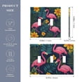 thumbnail image 2 of Yayeee Toggle Light Switch Wall Plate 2-Gang 4.56"x4.48" Decorative Outlet Cover, Yellow Floral Flamingo, 2 of 7