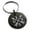 Black, variant on Stainless Steel Love Arrow Compass Engraved Small Medallion Circle Charm Keychain Keyring