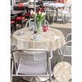 thumbnail image 5 of Outdoor Tablecloth with Umbrella Hole for Patio/Picnic/Party/Camping, Brown Beige Coastal Waterproof Table Cloth Round Cover Washable, Nautical Starfish Coral Jellyfish Shell Sea (Dia 60"), 5 of 8