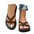 thumbnail image 2 of Zmoon Ladies Summer Fashion Solid Color Fabric Flip Flops Beach Slippers, 2 of 9