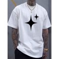 thumbnail image 1 of Simple and fashionable printed men's round neck short sleeved T-shirt, comfortable and breathable casual sports top suitable for spring and summer vacation and leisure vacation, 1 of 5