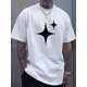 thumbnail image 1 of Camiseta de manga corta con cuello redondo para hombre con estampado simple y moderno, top deportivo informal cómodo y transpirable adecuado para vacaciones de primavera y verano y vacaciones de ocio., 1 of 5