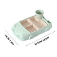 thumbnail image 2 of Divided Plates Set with Removable Sections Car-Shaped Bamboo Fiber Feeding Tray and Snack Cups, 2 of 9