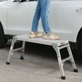 Work Platform Aluminum Portable Bench Folding Ladder ANSI Capacity 225