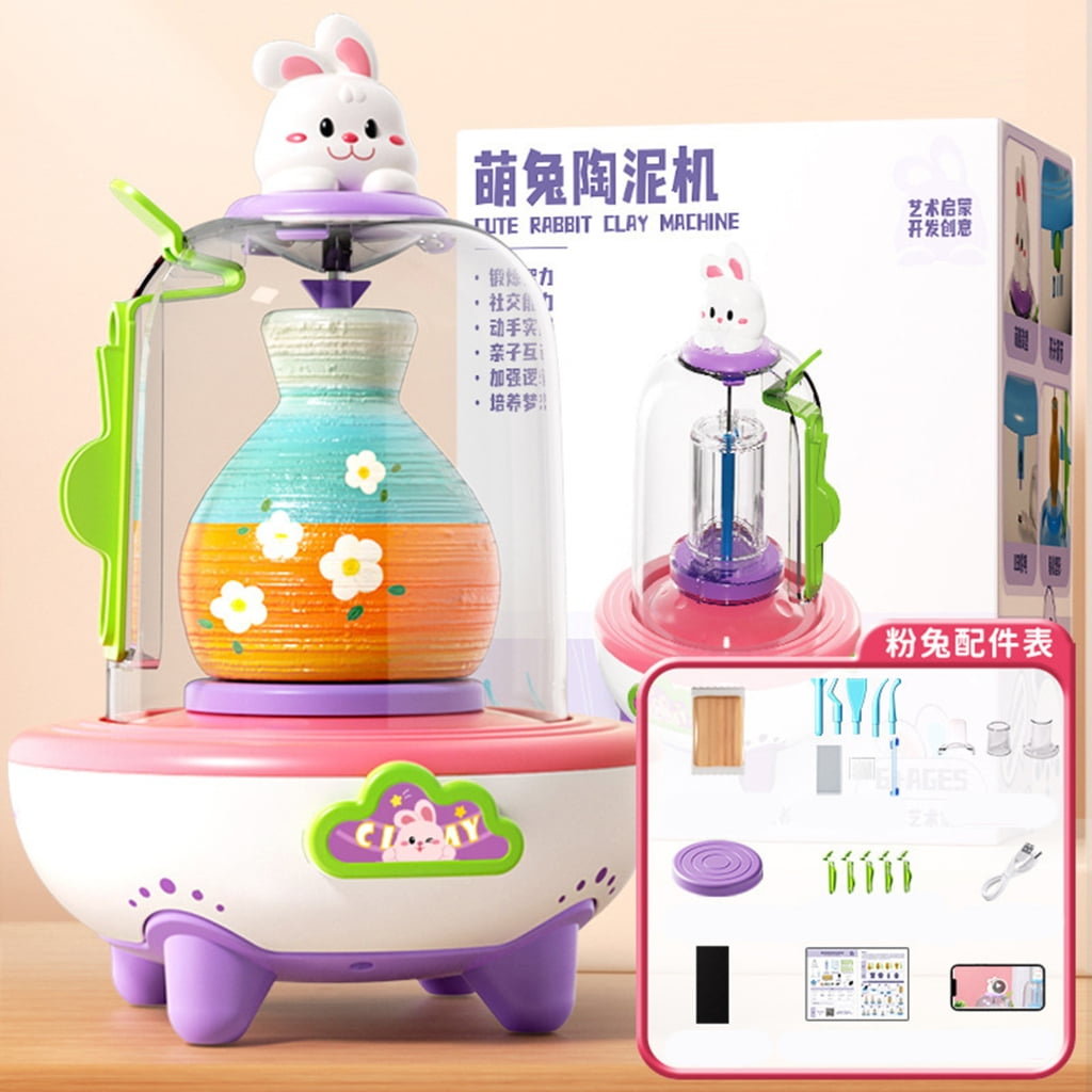 Miiottaa Electric Pottery Wheel Toy USB Power Craft Pottery Machine Toy For Kids Creative