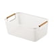 thumbnail image 5 of Cesta organizadora de almacenamiento hueca, cesta para ropa, organizador de escritorio decorativo Blanco, 5 of 9