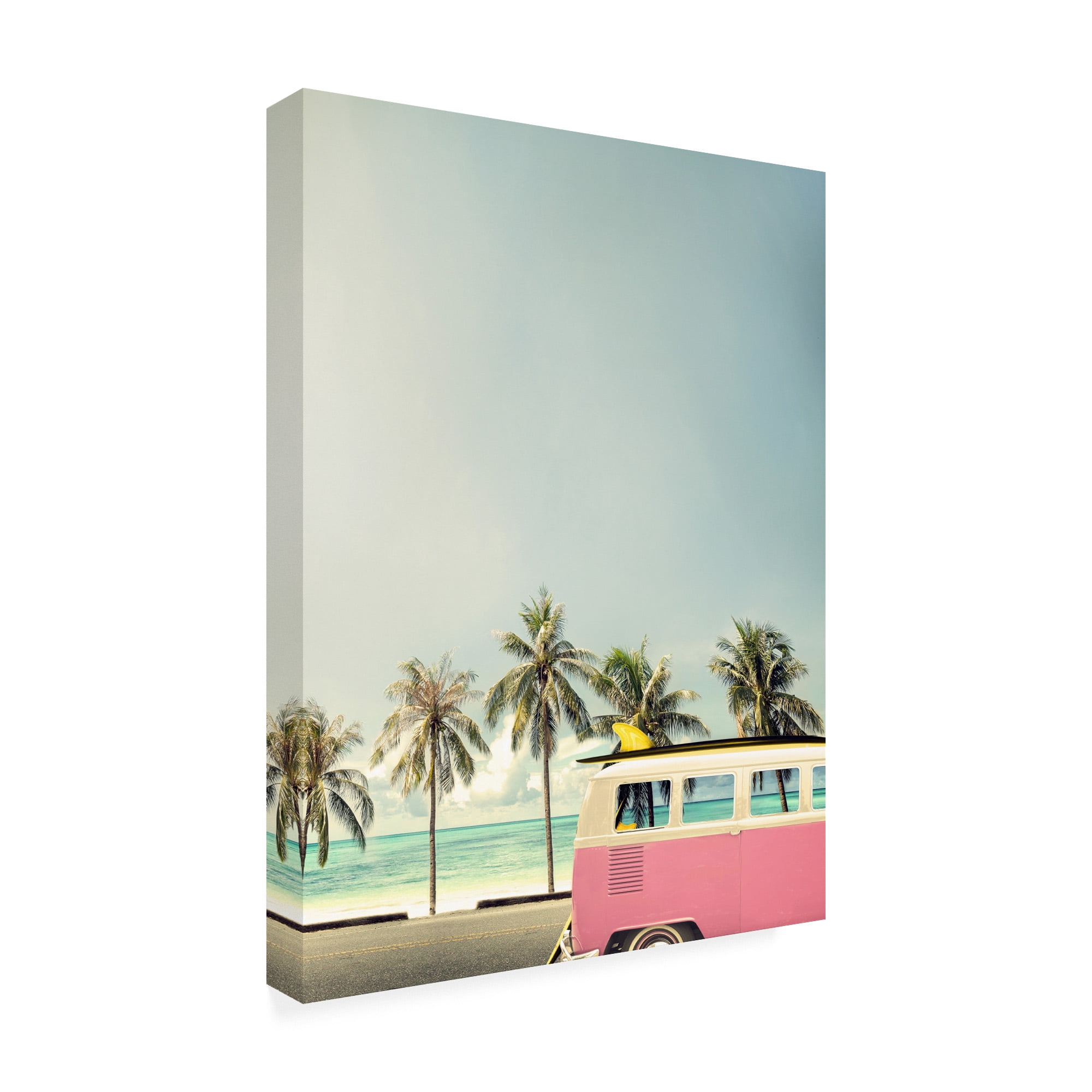 Trademark Fine Art Landscape Canvas Art ' Surf B Pink Fabrikken ' by Design Fabrikken