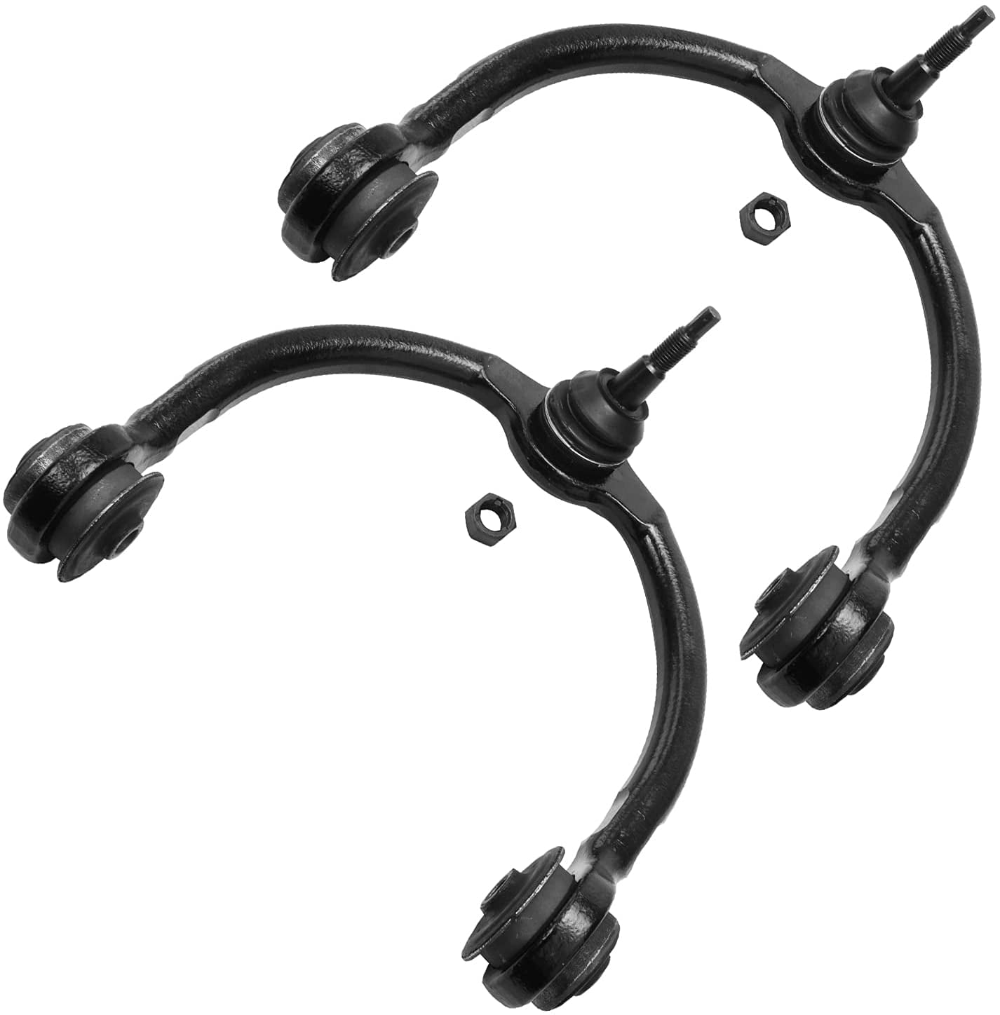 Detroit Axle - 4pc Front End Control Arms for 05-10 Jeep Commander Grand Cherokee, 4 Lower Upper Control Arms w/Ball Joint 2005 2006 2007 2008 2009 2010 Replacement
