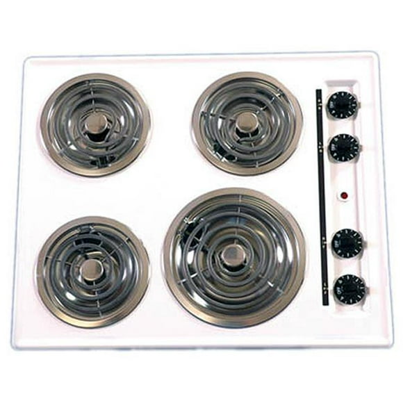 Brown WEL03 24in Electric Cooktop Coil Top - White