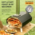 thumbnail image 3 of HiMombo Dual Fuel Outdoor Pizza Oven, Stainless Steel Portable, 3 of 12