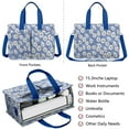 thumbnail image 2 of Daisy Canvas Tote Bag for Women with Compartments, Large Cute Floral Teacher Student Shoulder Bag Nurse Purses Crossbody Bags Work Laptop Book Bag Satchels Handbags, 2 of 6