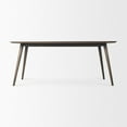 thumbnail image 5 of Mercana Furniture Nicholas II Solid Wood/Metal Rectangular Dining Table in Brown, 5 of 7