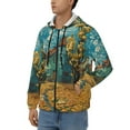 thumbnail image 3 of Honeii Impressionist Village Sky Print Hoodies for Men, Pullover & Full Zip, Breathable Zip up Hoodie, Sweatshirt-Medium, 3 of 5