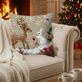 thumbnail image 6 of HomeKingdee Vintage Christmas Throw Pillow Cover, Xmas Decoration Cushion, Winter Holiday Decorative Pillow Case, Santa Claus Snowman Pillowcase, Indoor Home Bedroom Sofa Couch Decor, 6 of 6