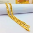 thumbnail image 4 of EOEMY 2 Types 24K Yellow Gold Plated Thick Flat Sideway Gentle Men'S Chains Necklace-8mm 24", 4 of 8