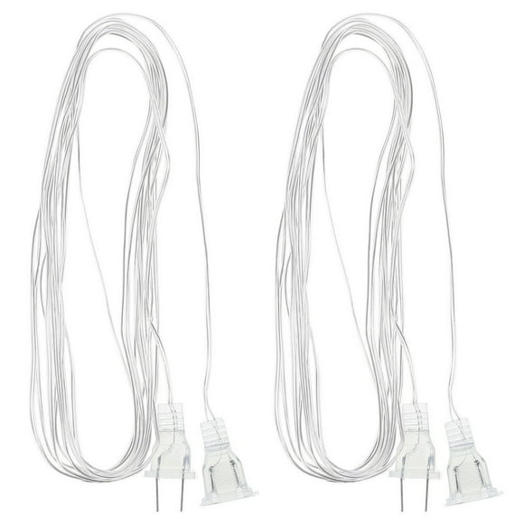LNGOOR 2 Pcs Cordons d'Extension Transparents Cordon d'Extension Invisible Lumière de Noël Extension pour Intérieur Extérieur avec Fiche US