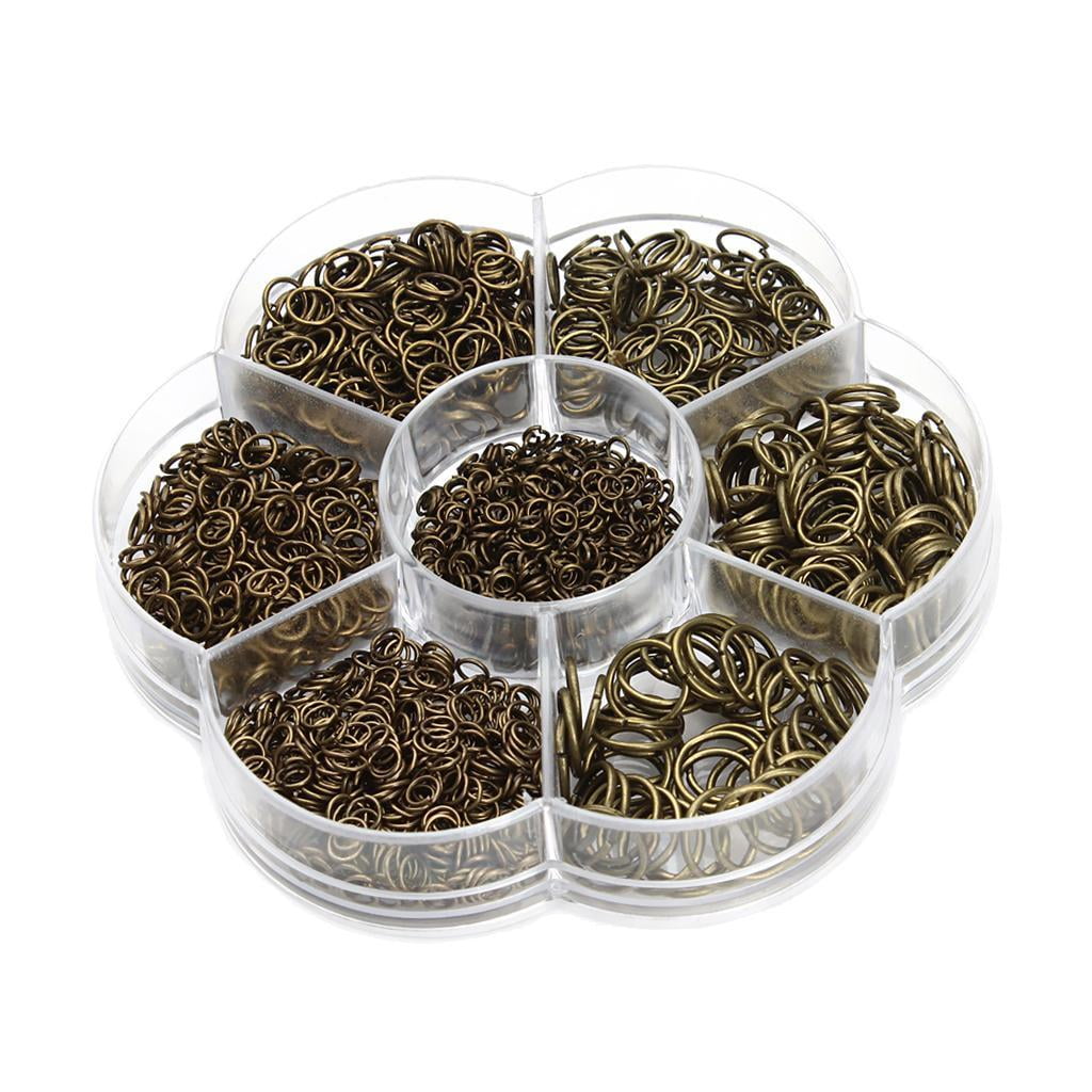 FVDPWYE 3 Box Connecting Rings, Jump Rings, Metal O Rings Jewelry Finding for Necklace