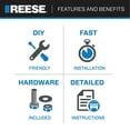 thumbnail image 4 of Reese Towpower Class 3 Multi Fit 2 Inch Square Solid Welded Trailer Hitch, Black, 4 of 10