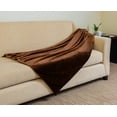 thumbnail image 5 of Brooklyn Jax Solid Plush Fleece King Blanket, Brown color, 5 of 7