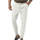 thumbnail image 1 of Pantalones largos de moda para hombre con cordón, cintura elástica, color sólido, pantalones casuales largos, pantalones para hombre, 1 of 8
