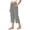 Dark Grey, variant on Women Capri Pants Wide Leg High Waisted Drawstring Capris Summer Casual Linen Cropped Pants with Pockets