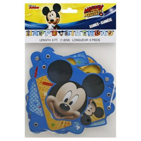 Unique Mickey Roadster Jointed Party Banner Large