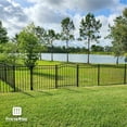 thumbnail image 2 of CAPHAUS Heavy Duty Arched Decorative Fence Gate, 5FT Height x 4FT Width Outdoor Fence Gate, Outdoor Anti-Rust Metal Steel Gate for Fencing Barrier, Garden Gate with Gate Lock, 2 of 9