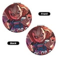 thumbnail image 2 of Qekee Chucky Print Compact Makeup Mirror Folding Mini Pocket Mirror Portable Hand Mirror Double-Sided 2 x 1x Magnification for Woman Girls-Round Shape, 2 of 9