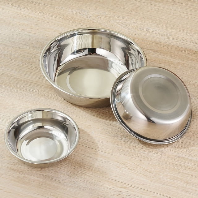 Recipiente para mascotas con soporte para recipiente interior para comida de perros y gatos, cuenco de acero inoxidable para perros y gatos, jaula de 14 cm