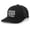 Black/Black, variant on Jesus Loves Y'all Christian Mens Hat Embroidered Mesh Back Trucker Baseball Cap, Black/White