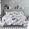 thumbnail image 2 of AeroSoft Tropical 4 Pièces Coton Premium Pinted Grand Couette Ensemble en Blanc, 2 of 12