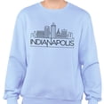 thumbnail image 2 of Skyline Indianapolis Indiana Sweatshirt Unisex 2X-Large Light Blue, 2 of 5